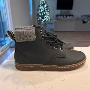 Dr. Martens Black and Gray Kids Boots